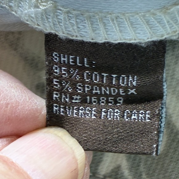 J. McLaughlin Lexi Beige Camo Floral Print Straight Mid Jeans Pants Sz 4 Stretch - Picture 9 of 15